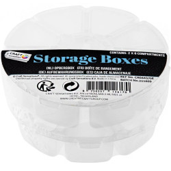 Storage Box 8 Compartments 2pcs., Craft Sensations