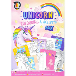Krāsošanas un vingrinājumu grāmata Unicorn 64 lapas, Grafix
