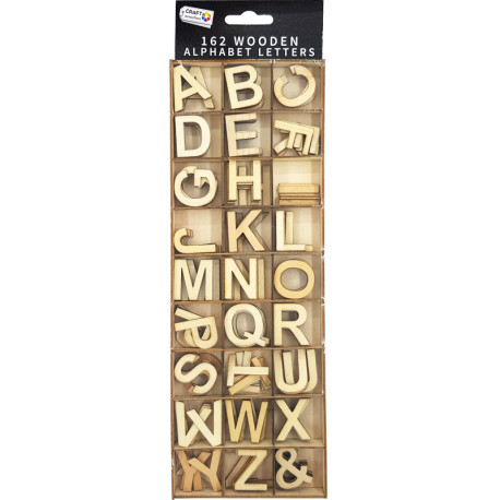 Wooden Letters 28mm 162pcs., Craft Sensations