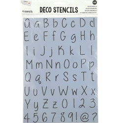 Stencil Set ABC123 4pcs., Craft Sensations