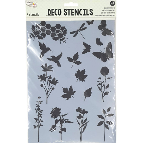 Stencil Set 4pcs, Craft Sensations