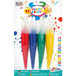 Paint Brushes Squeeze & Brush 4pcs, Grafix