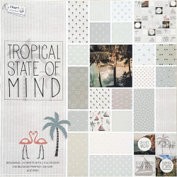 Dizaina papīra bloks 30.5x30.5cm 250g/m² 2x24 dizaini Tropical State of Mind, Grafix