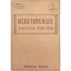 Krasaina papīra bloks A6 110 un 220g/m² 60 lapas, Craft Sensations
