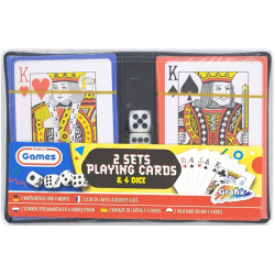 2 Sets laying Cards & 4 Dice, Grafix