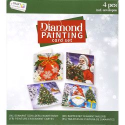 Dimantu gleznas – Ziemassvētku kartītes 4gab., Craft Sensations