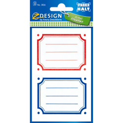Grāmatu un burtnīcu uzlīmes 3026 (zils un sarkans rāmis), Avery Zweckform