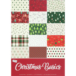 Design Paper Pad A4 Christmas Basics, Craft Sensations