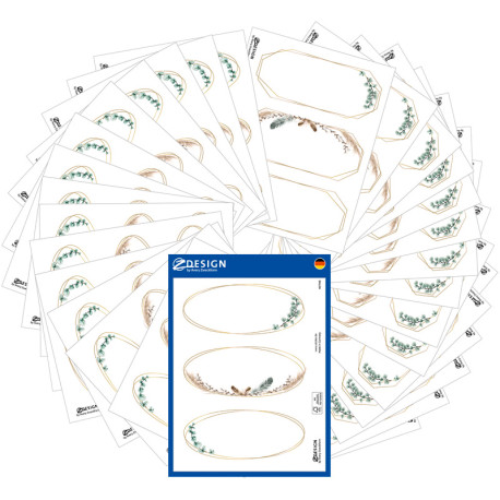 Set Oval & Octagonal Labels 51041, Avery Zweckform