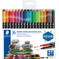 Divpusēji permanenti flomāsteri 3187TB, Staedtler