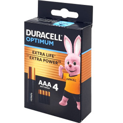 Baterija Duracell® Optimum AAA 1.5V 4gab.