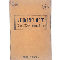 Krasaina papīra bloks A4 110 un 220g/m² 60 lapas, Craft Sensations