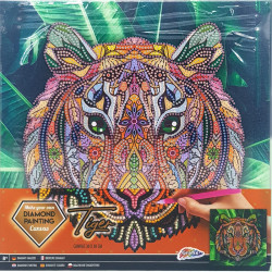 Diamond Painting on Canvas Tiger 30x30cm,Grafix
