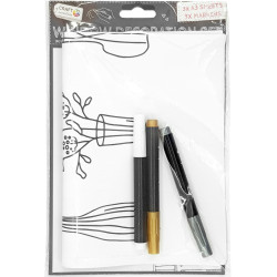 Window Decoration Set 3xA3 Sheets + 3xMarkers, Craft Sensations