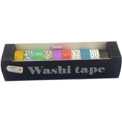 Dekoratīvā līmlente (washi tape) 3m 10gab., Craft sensations