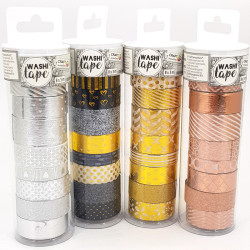 Dekoratīvā līmlente (Washi tape) 3m 8gab., Craft Sensations