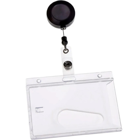 Cardholder Closed 54x85mm with Badge Reel 10pcs., Europel