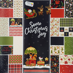 Dizaina papīra bloks 30.5x30.5cm 250g/m² 24 dizaini Some Christmas Joy, Grafix