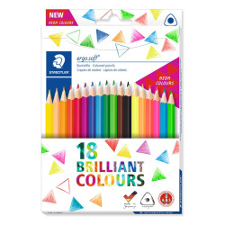 Coloured Pencil Ergosoft® 157C + Neon 18pcs., Staedtler