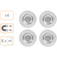 Nobo Glass Whiteboard Magnets ⌀32mm 4 Pcs