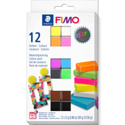 Fimo® Effect Neon Colours 12x25g, Staedtler