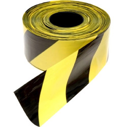 Barrier Tape Black/Yellow 70mmx200m