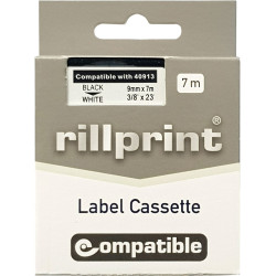 Etiķešu lente 9mmx7m (D1 analogs), Rillprint