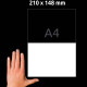 Weatherproof film labels 210x148mm, Inkjet, permanent