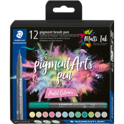 Pigment Brush Pen Pastel Colours 12gab., Staedtler