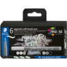 Pigment Soft Brush Pen Grey Colours 6pcs., Staedtler