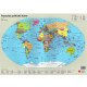 Political and Physiographic World Map A3 1:85000000 Laminated, Jāņa Sēta