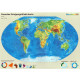 Political and Physiographic World Map A3 1:85000000 Laminated, Jāņa Sēta
