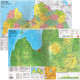Administrative and Physiographic Map of Latvia A3 1:1'150 000 Laminated, Jāņa Sēta