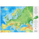 Politic and Physiographic Europe Map A3 1:15 000 000 Laminated, Jāņa Sēta