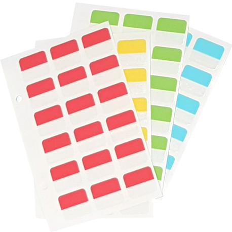 Index Tabs Assorted Repositionable 12x25mm 72pcs., 3L