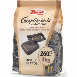 Šokolādes gabaliņi Compliments Noir 70% 260gab. 1kg, Zaini