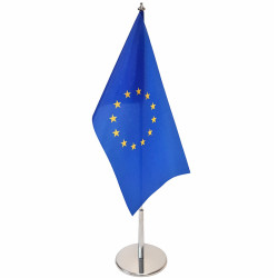 EU Desk Flag H44cm, Abi2