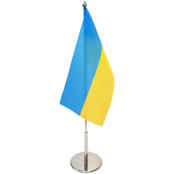 Ukraine Desk Flag H44cm, Abi2