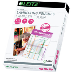 Laminating pouches Leitz A6 125 microns