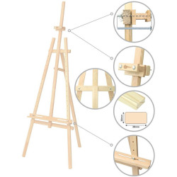 Studio Easel Lyra 71x80x170cm, Rosa Studio