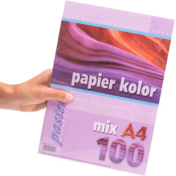 Krāsains papīrs Kolor Mix Pastel A4 100 g/m², Kreska