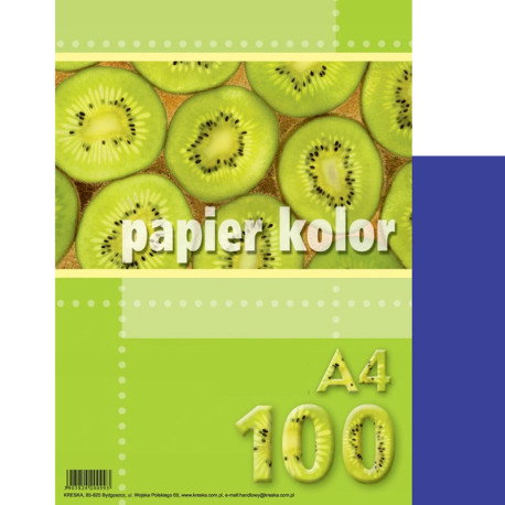 Tumši zils papīrs A4 80g/m² 100lp., Kreska