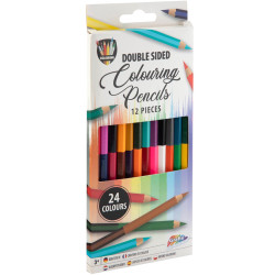 Double Sided Colouring Pencils 12pcs., Creative Craft