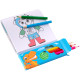 Krāsošanas un uzdevumu grāmata Dino, krāsainie zīmuļi 5gab., Creative Craft