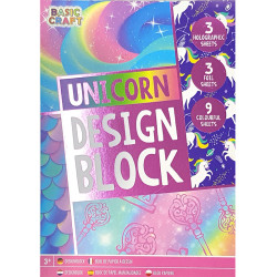Unicorn Design Block A5 200g/m² 15lp., Basic Craft