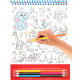 Izkrāsojamās uzlīmes Dzīvnieki + divkrāsu zīmuļi 3gab., Creative Craft