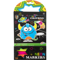 Neon Colouring Book Marsians, Creative Craft