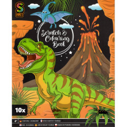 Krāso un skrāpē! Dinozauri 26x21cm 10lp., Creative Craft