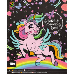 Scratch & Colouring Book 10 Sheets, Creative Craft