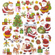 Stickers Santas 32pcs., DP Craft